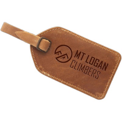 leather luggage tag